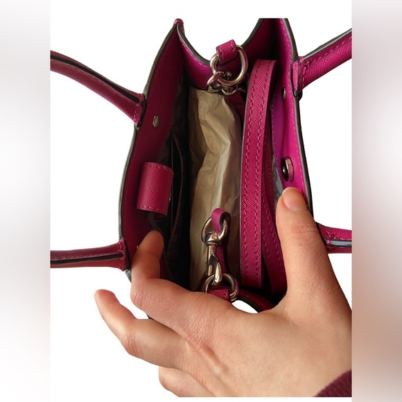 Rebecca Minkoff Top Handle Bag – Magenta Leather Crossbody - Picture 2 of 15